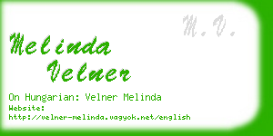 melinda velner business card